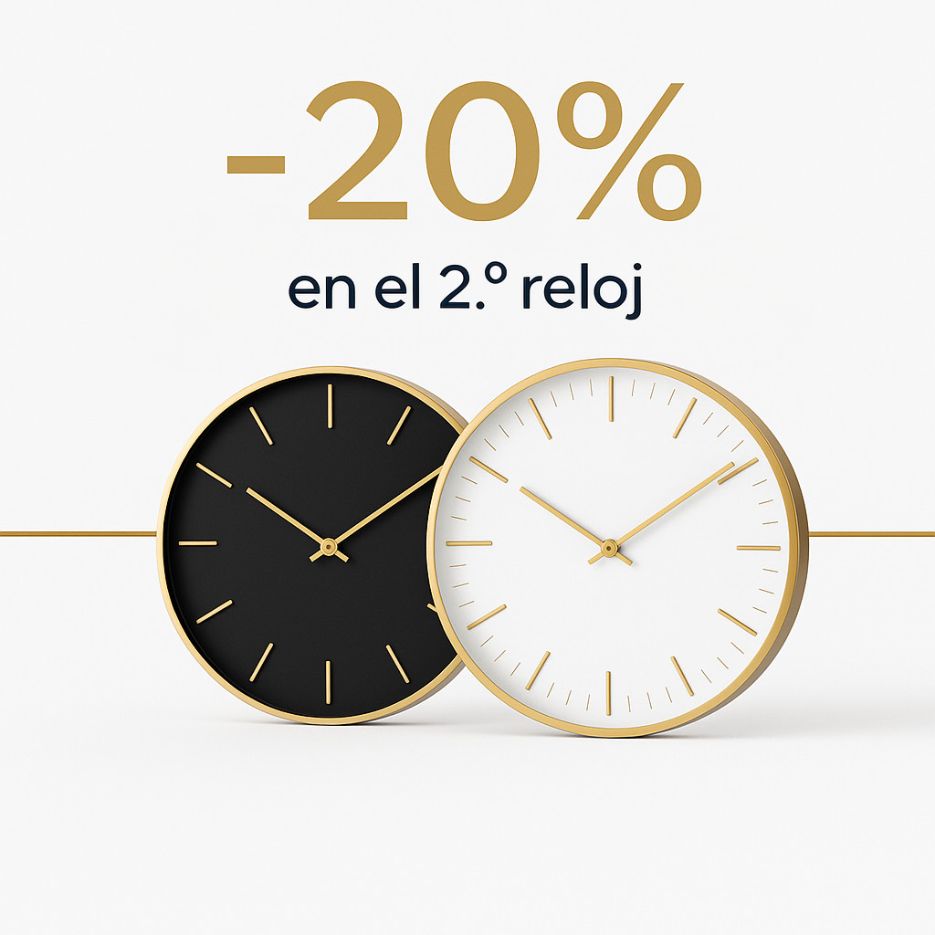 20% de descuento en el segundo reloj