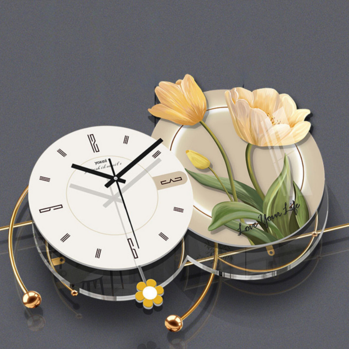 Reloj de Pared Flor Tulipán - imagen 4