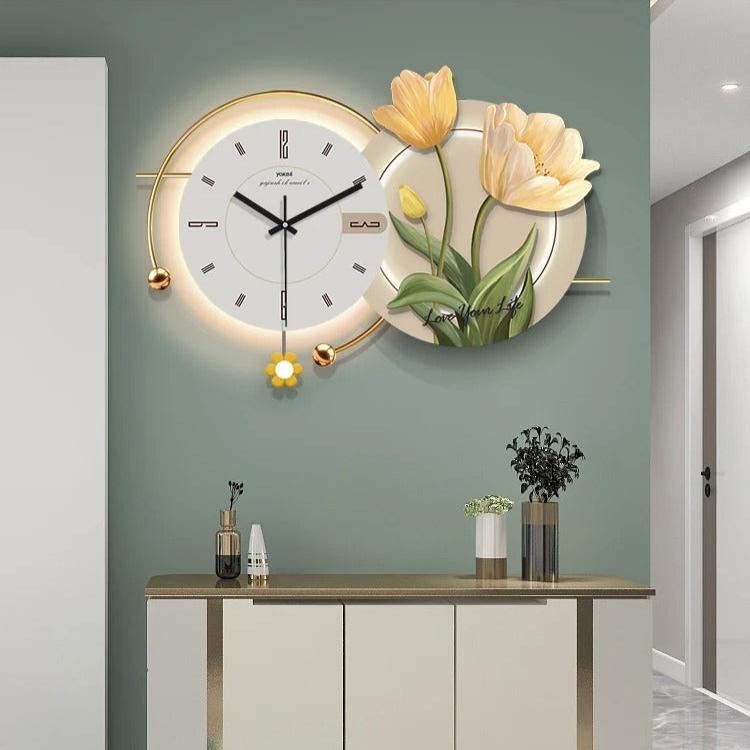Reloj de Pared Flor Tulipán