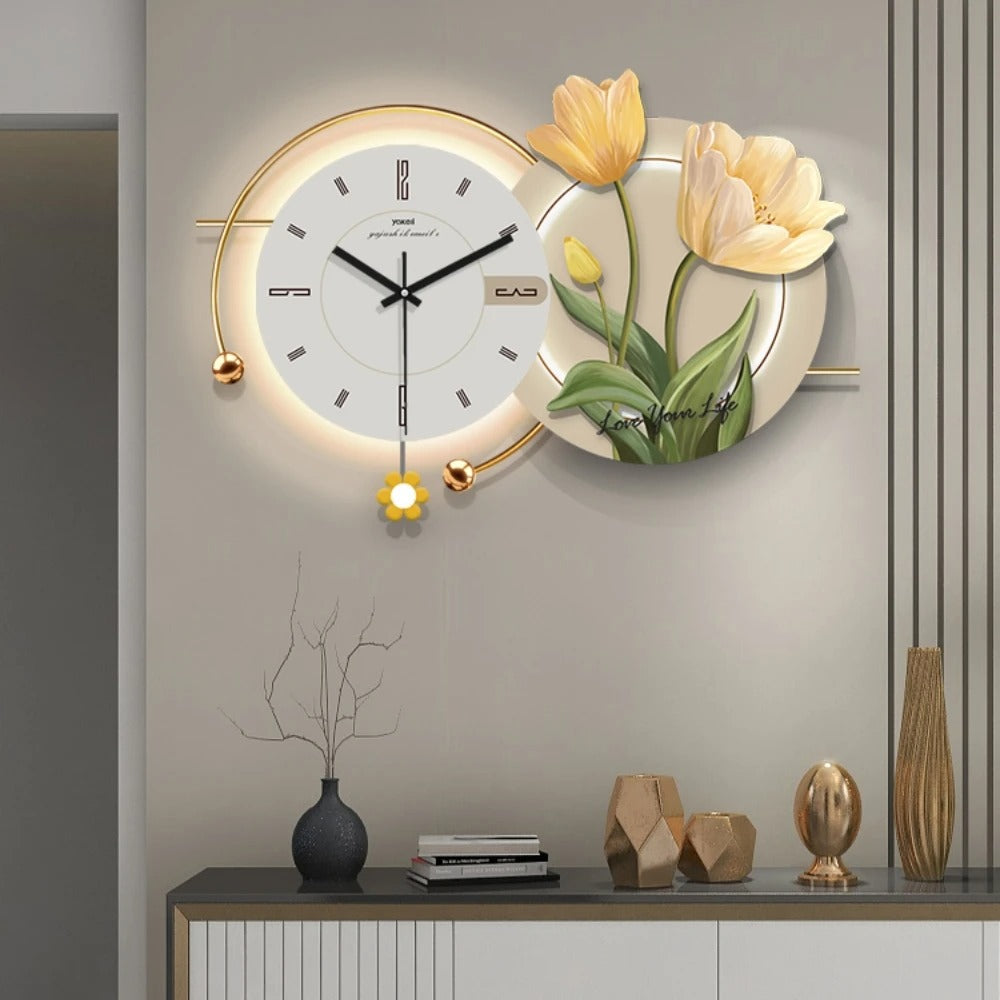 Reloj de Pared Flor Tulipán