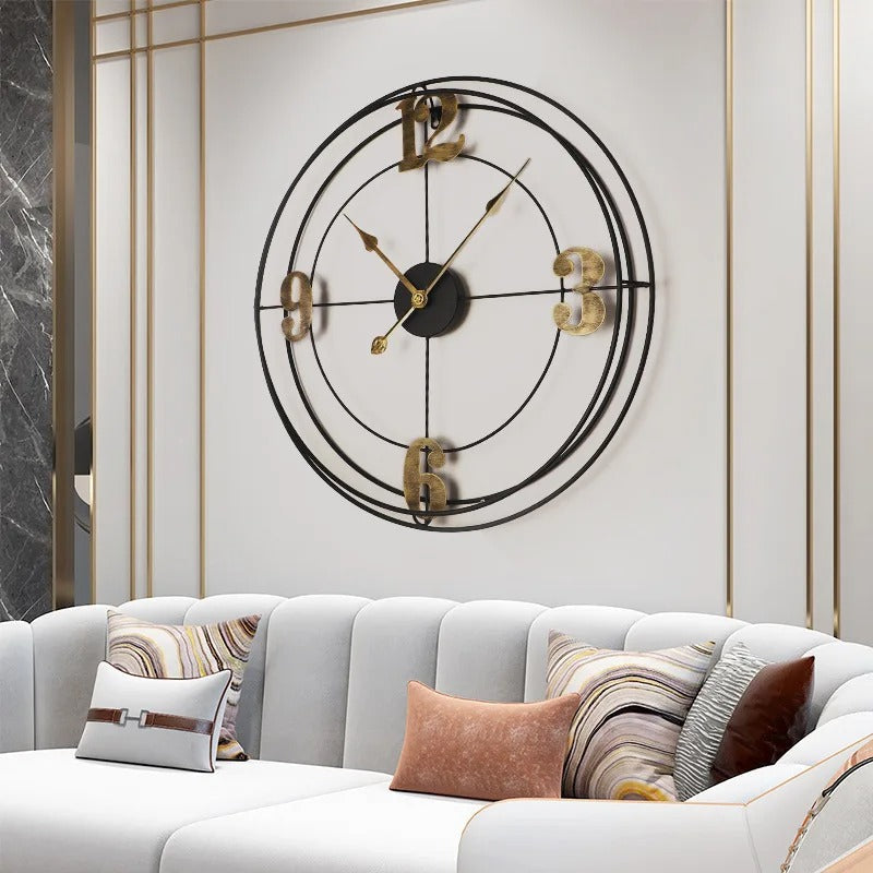 Reloj de Pared Números Dorados - imagen 3
