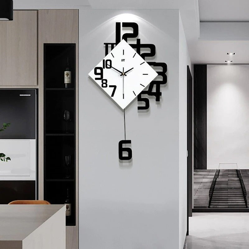 Reloj de Pared Cuadrado con Péndulo - imagen 2