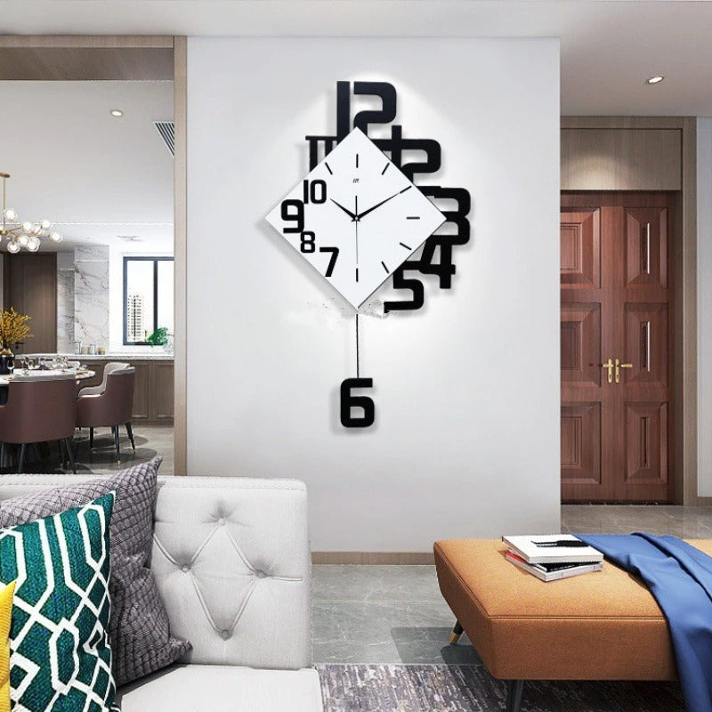 Reloj de Pared Cuadrado con Péndulo - imagen 3