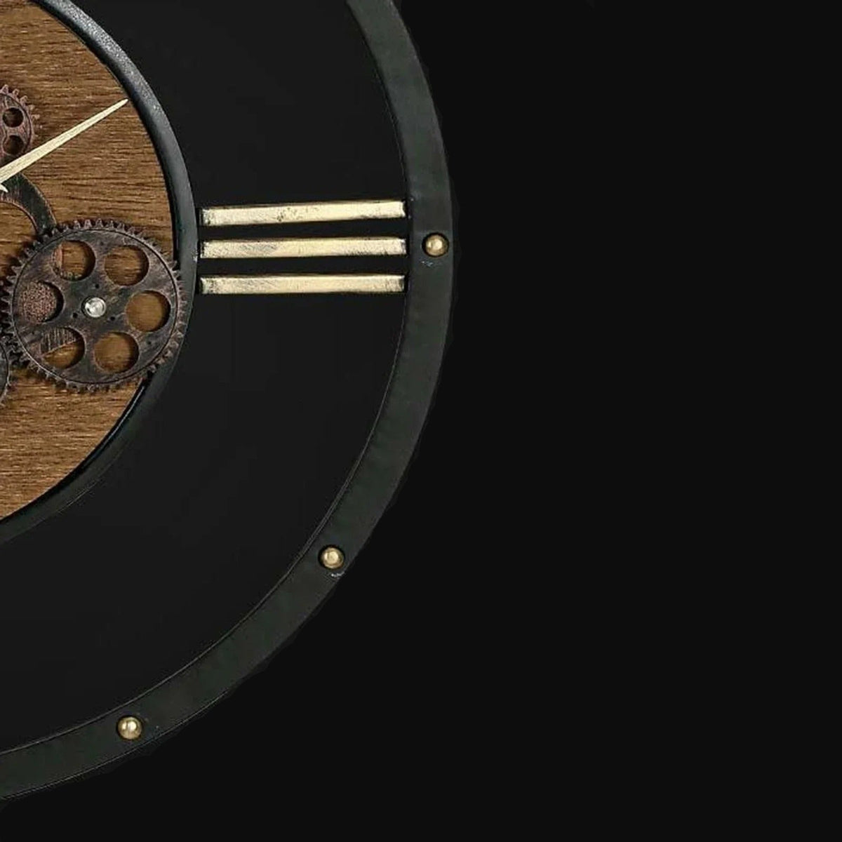 Reloj de Pared Engranajes Madera - imagen 3
