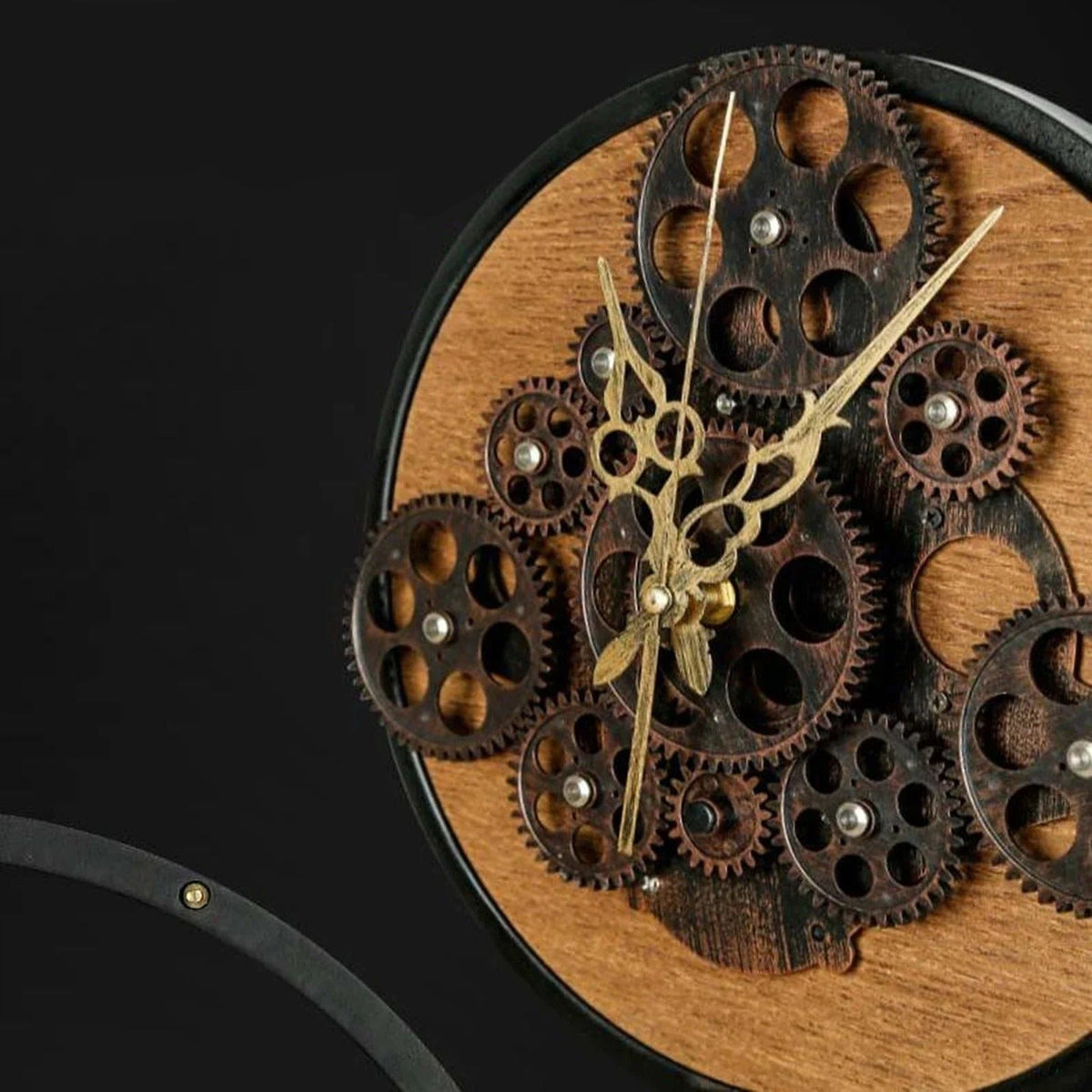 Reloj de Pared Engranajes Madera - imagen 2