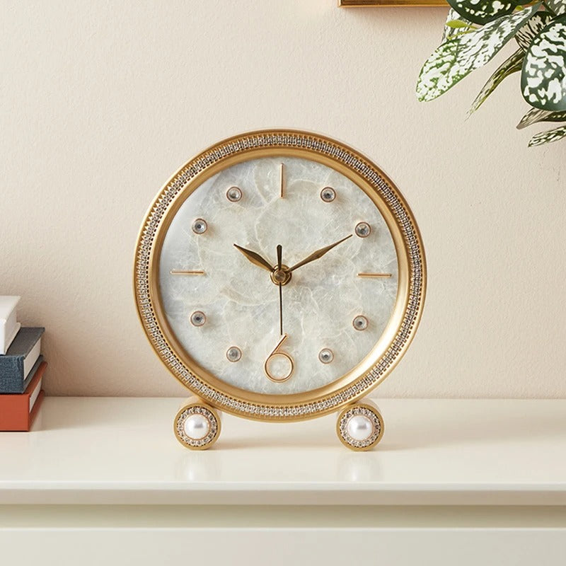 Reloj de Sobremesa Oro Elegante