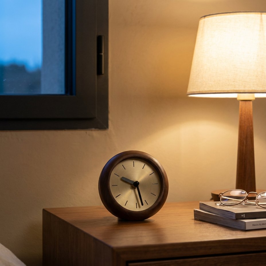 Reloj de Sobremesa Madera Redondo - imagen 4