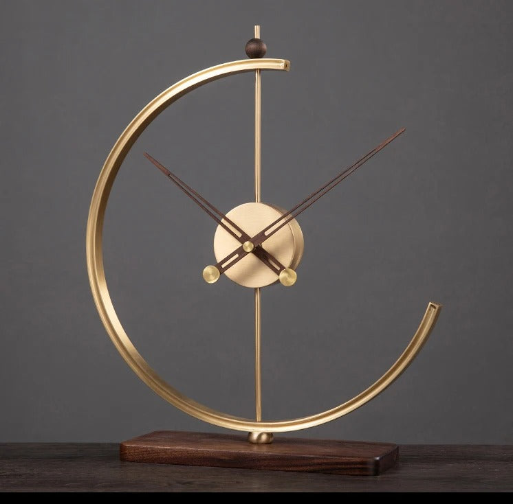 Reloj de Sobremesa Minimalista Dorado - imagen 2
