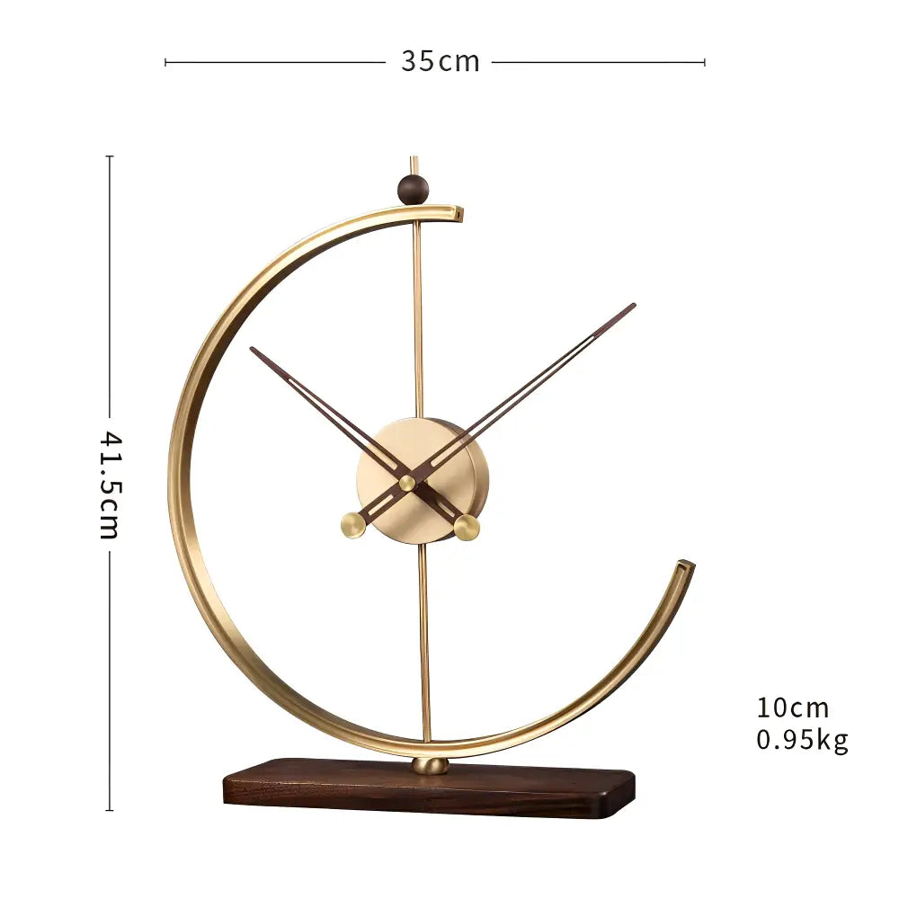 Reloj de Sobremesa Minimalista Dorado - imagen 8