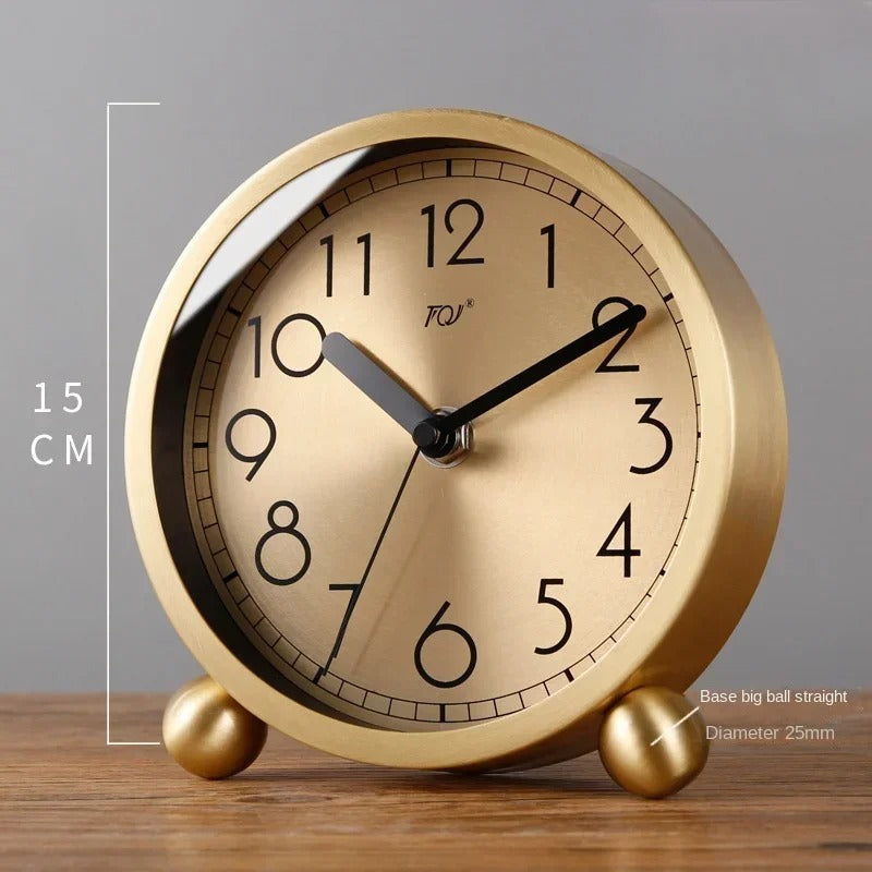Reloj de Sobremesa Dorado Redondo - imagen 5