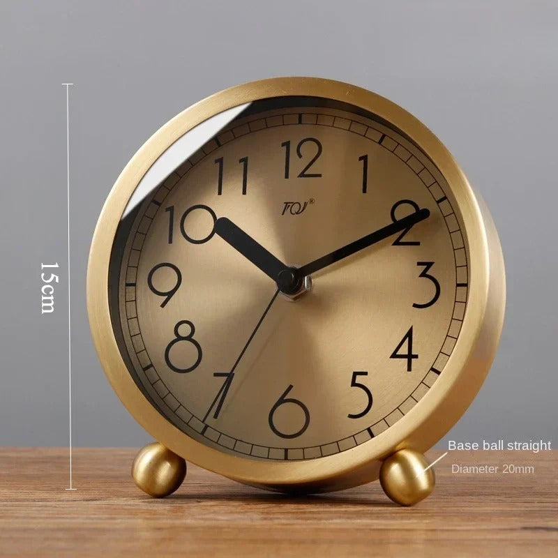 Reloj de Sobremesa Dorado Redondo - imagen 6