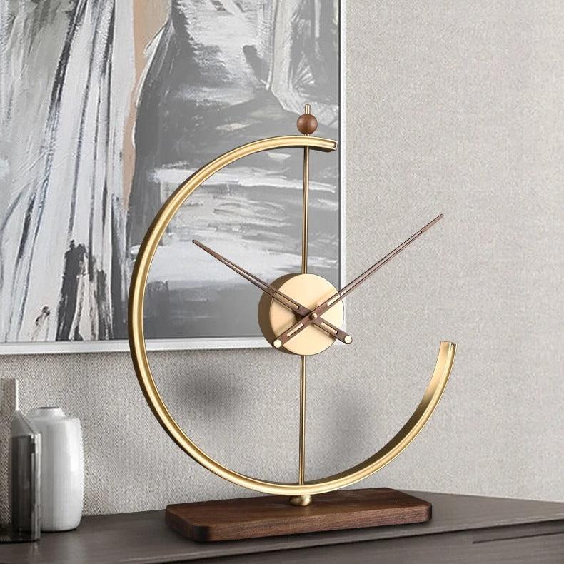 Reloj de Sobremesa Minimalista Dorado - imagen 3