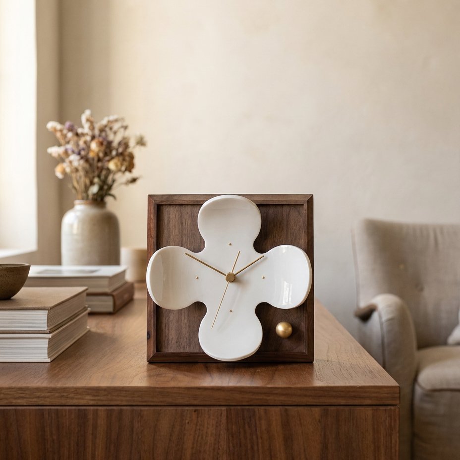 Reloj de Sobremesa Flor Moderno