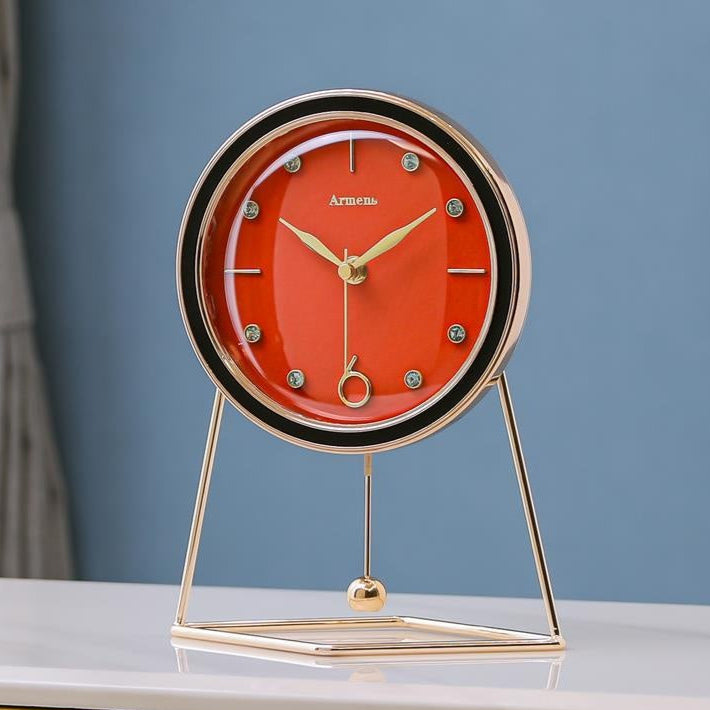 Reloj de Sobremesa Metal con Péndulo - imagen 5
