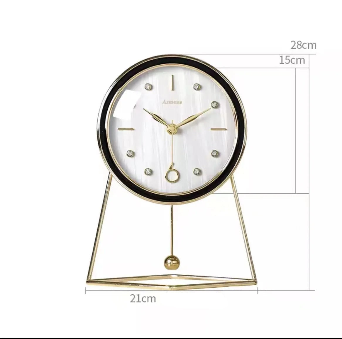 Reloj de Sobremesa Metal con Péndulo - imagen 6