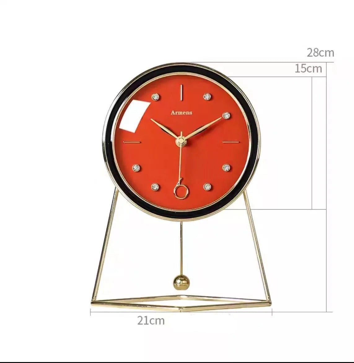 Reloj de Sobremesa Metal con Péndulo - imagen 7