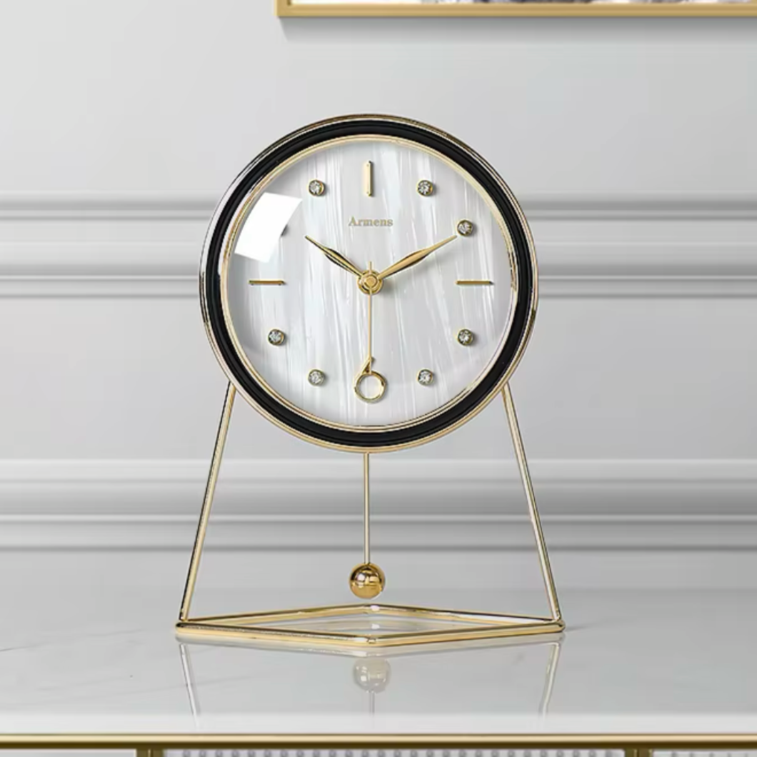 Reloj de Sobremesa Metal con Péndulo - imagen 3