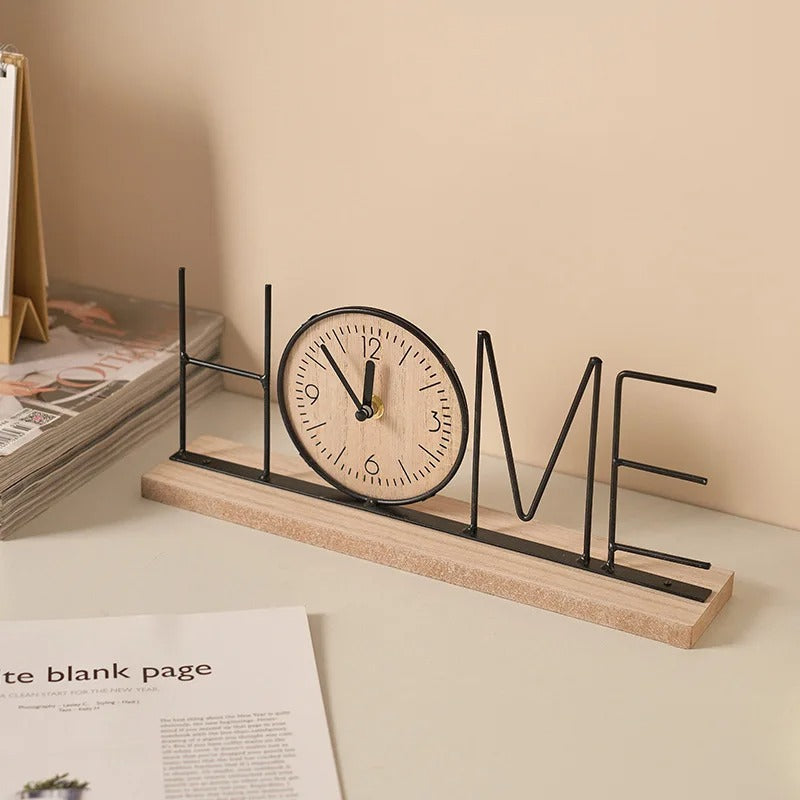 Reloj de Sobremesa Madera HOME