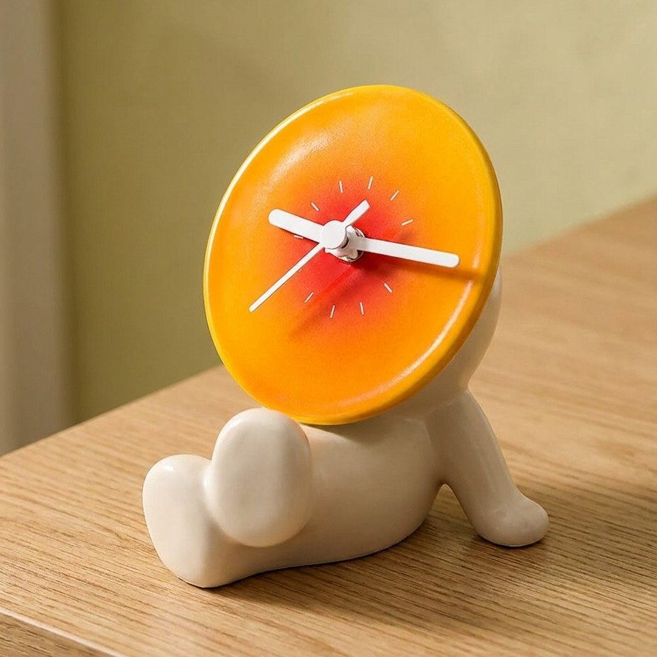 Reloj de Sobremesa Naranja Moderno - imagen 3
