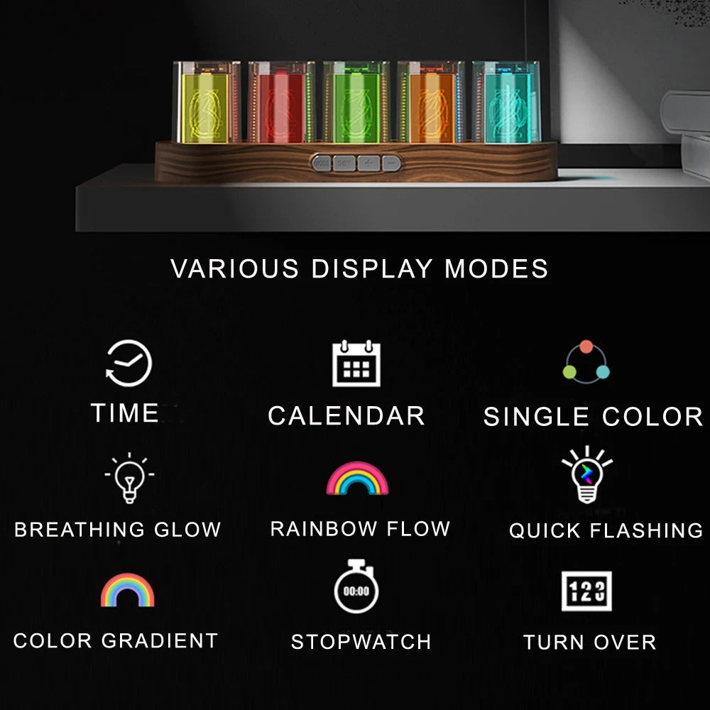 Reloj de Sobremesa Tubos RGB - imagen 3