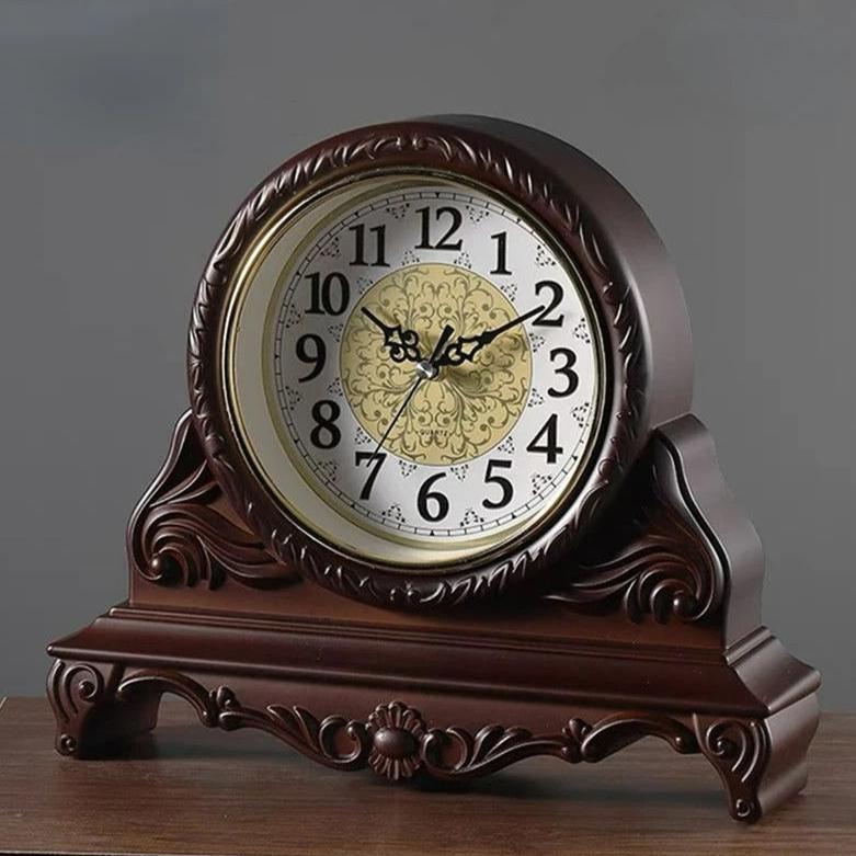 Reloj de Sobremesa Madera Tallada