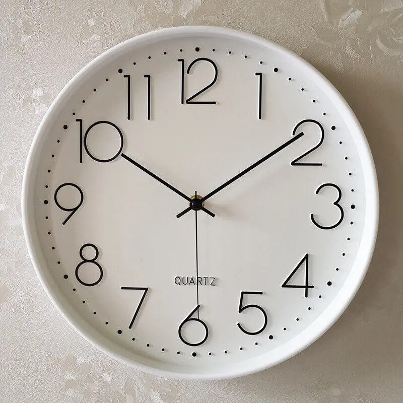 Reloj de Pared Números Negros Diseño