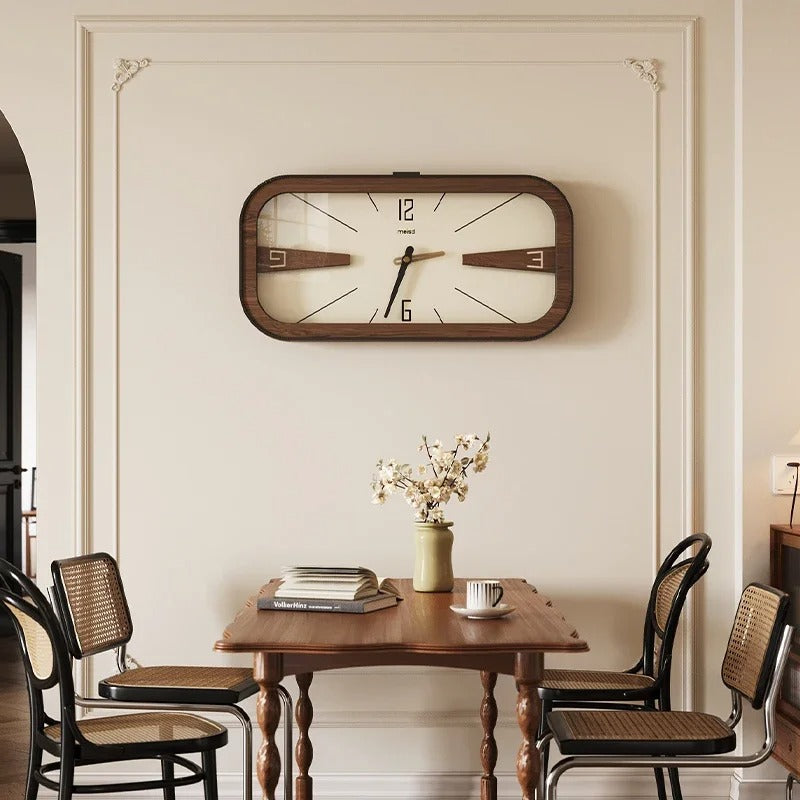 Reloj de Pared Madera Rectangular