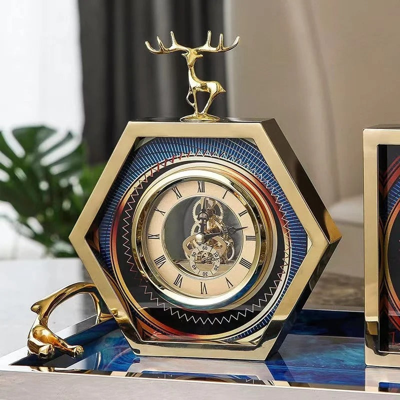 Reloj de Sobremesa Hexagonal Ciervo