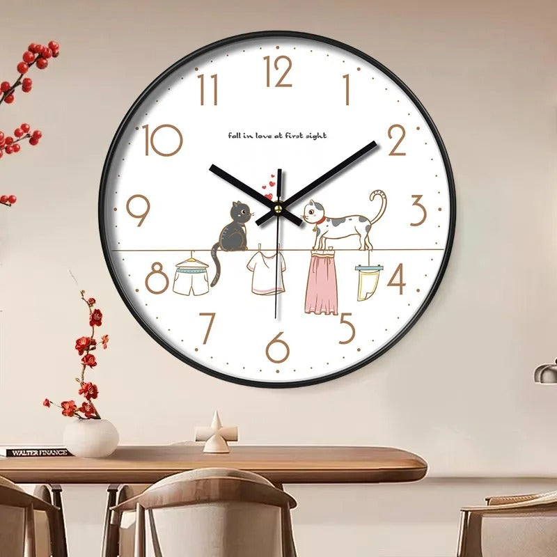 Reloj de Pared Gatos Enamorados