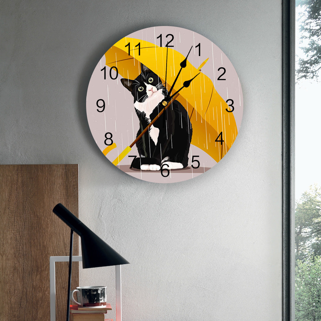 Reloj de Pared Gato Paraguas