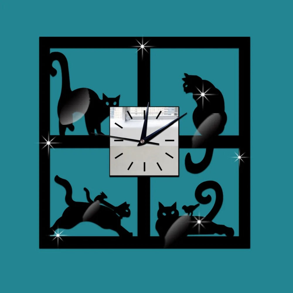 Reloj de Pared Silueta de Gato - imagen 2