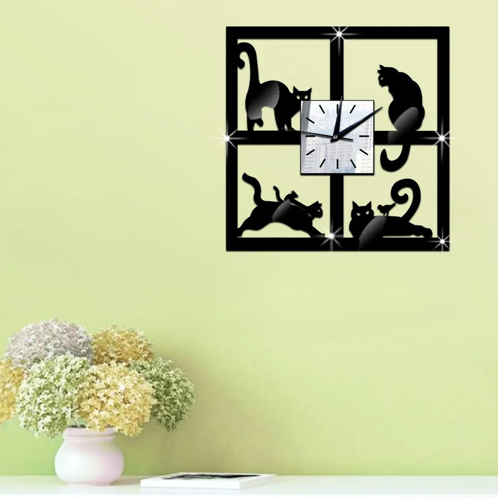 Reloj de Pared Silueta de Gato - imagen 3