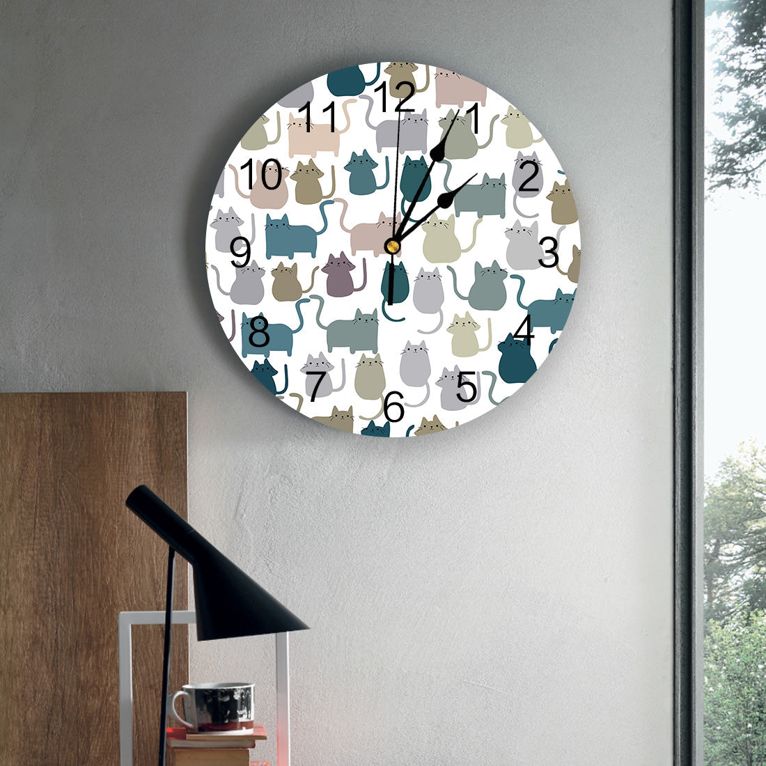 Reloj de Pared Motivo Felino