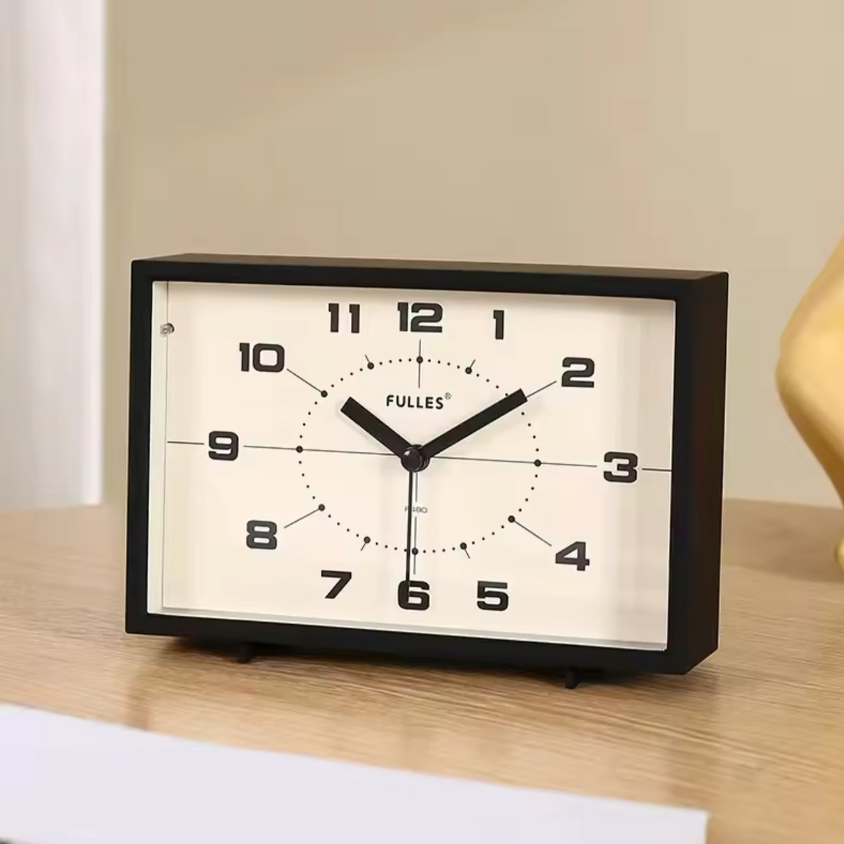 Reloj de Sobremesa Rectangular Negro