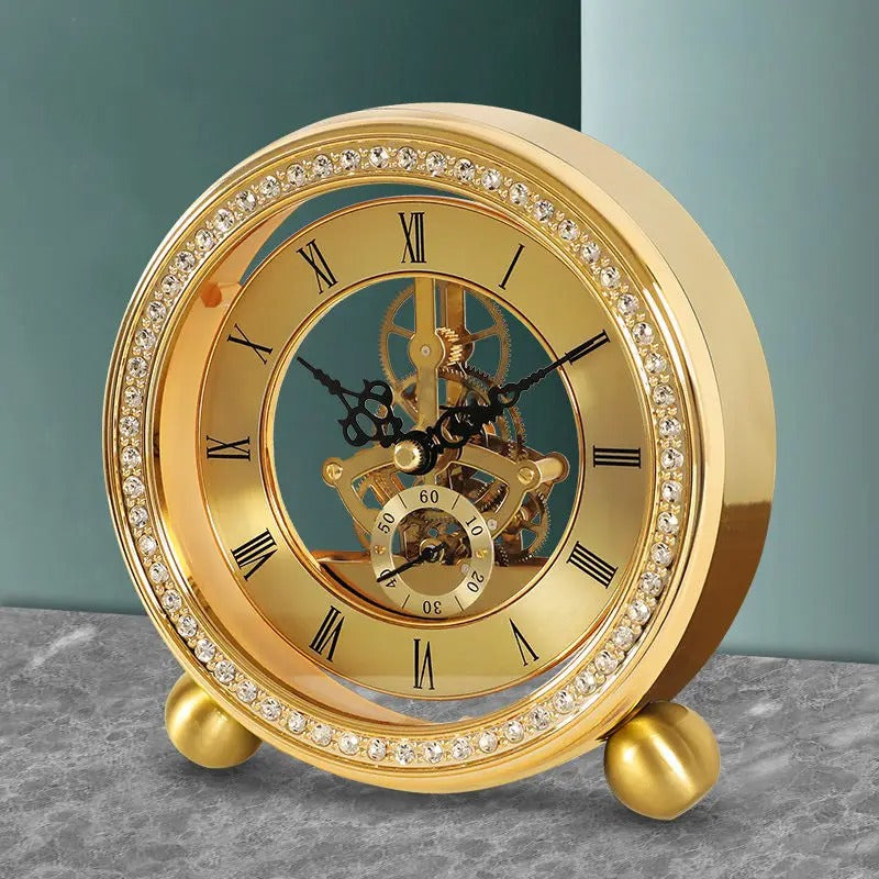Reloj de Sobremesa Engranajes Dorados - imagen 3
