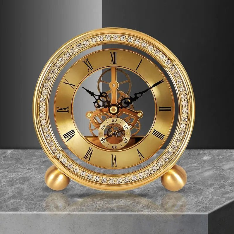 Reloj de Sobremesa Engranajes Dorados - imagen 2