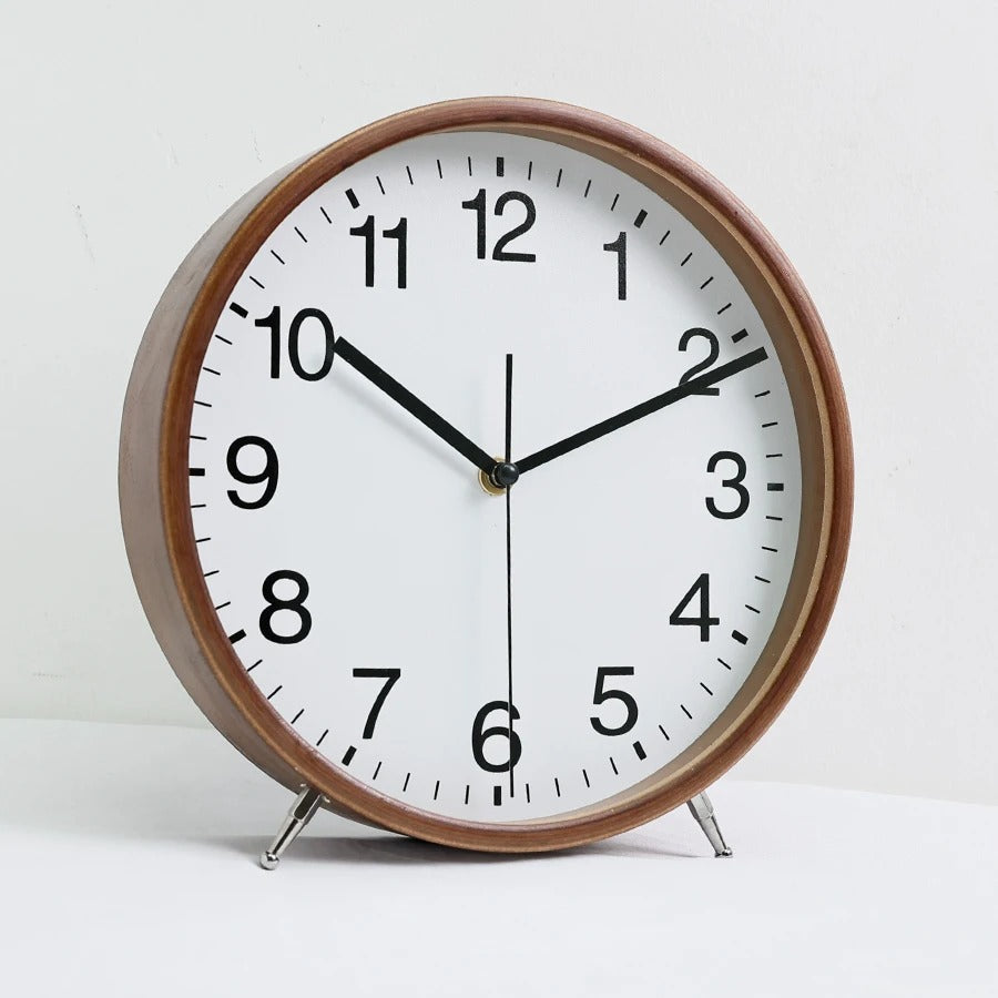 Reloj de Sobremesa Redondo de Madera