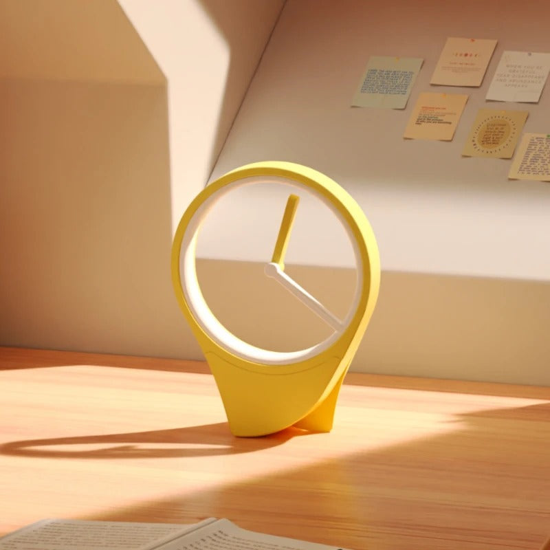 Reloj de Sobremesa Amarillo Moderno