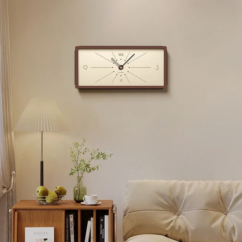 Reloj de Pared Rectangular Madera