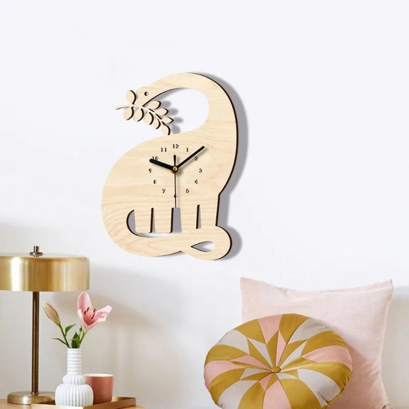 Reloj de Pared Elefante Madera - imagen 3
