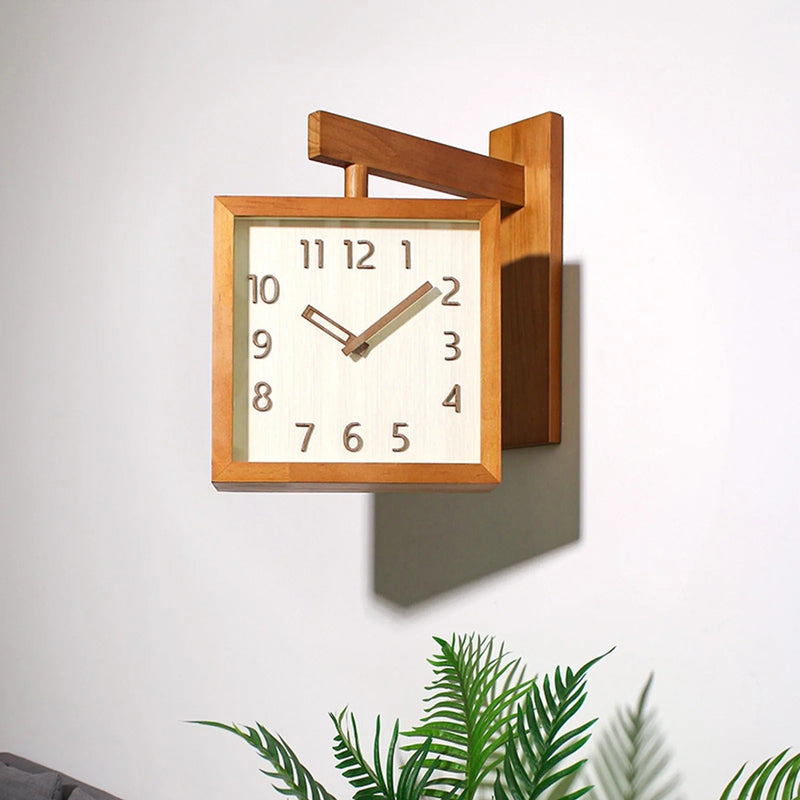 Reloj de Pared Cuadrado Madera
