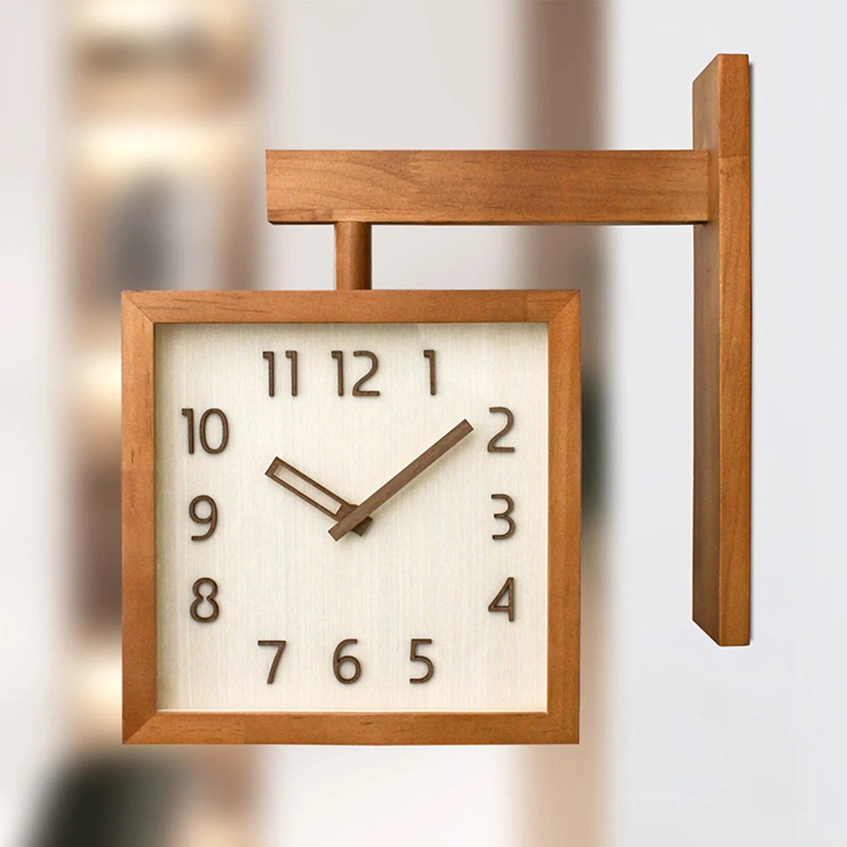 Reloj de Pared Cuadrado Madera - imagen 3
