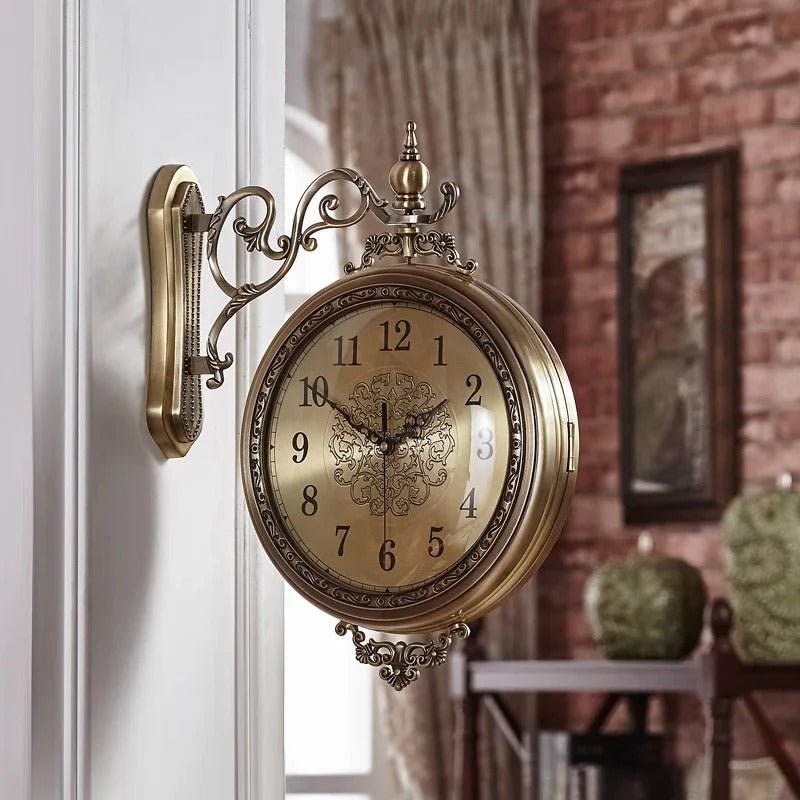 Reloj de Pared Doble Cara Vintage