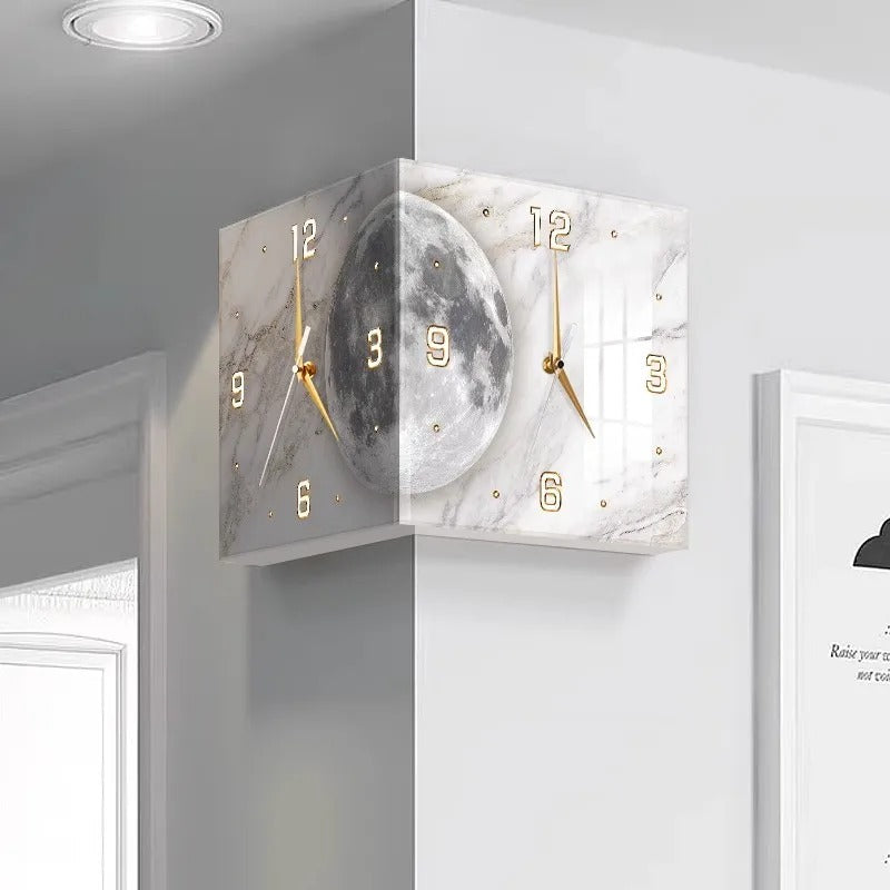 Reloj de Pared Cubo Luna