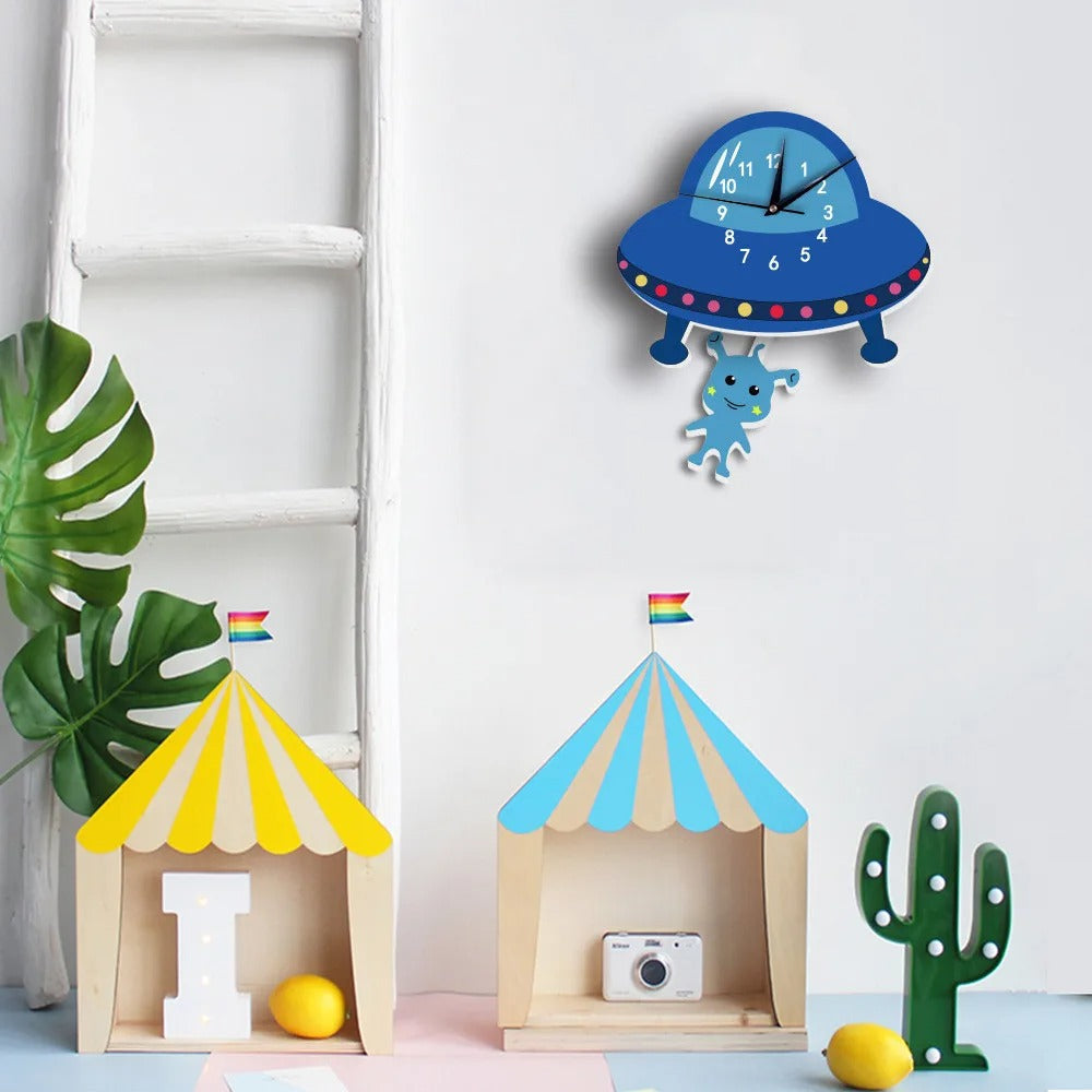Reloj de Pared OVNI Infantil