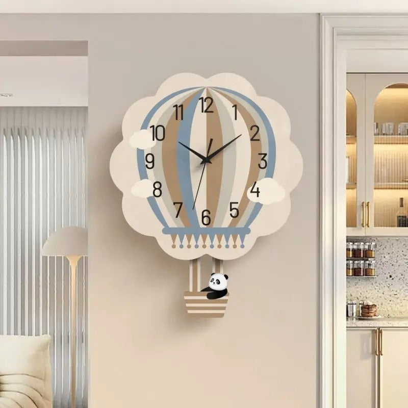 Reloj de Pared Panda Globo Aerostático