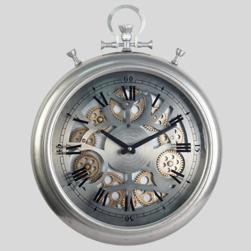 Reloj de Pared Steampunk Plateado - imagen 5