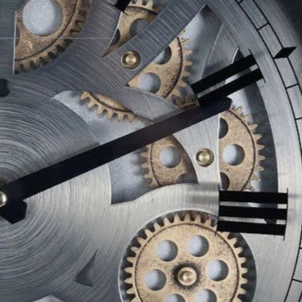 Reloj de Pared Steampunk Plateado - imagen 4