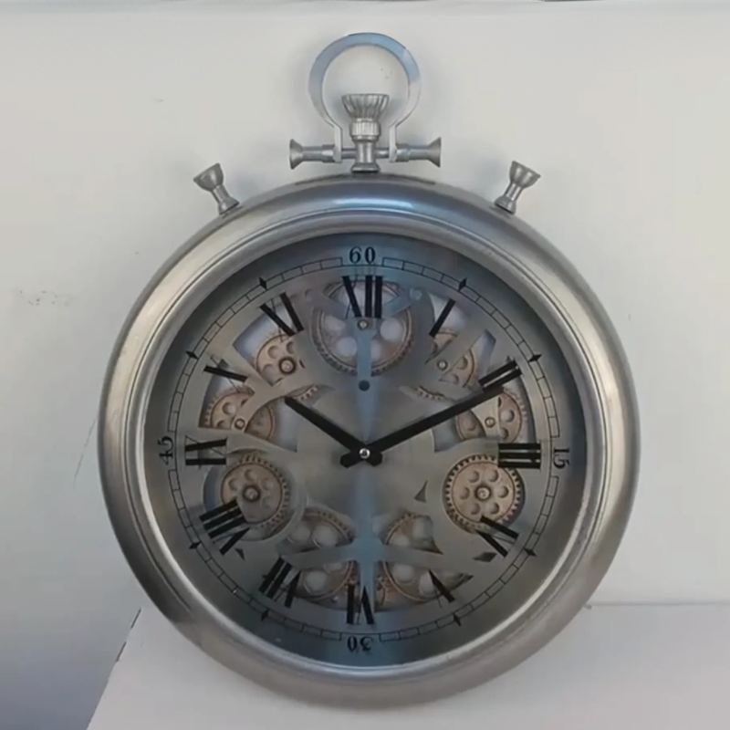Reloj de Pared Steampunk Plateado