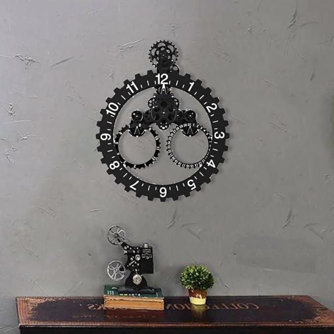 Reloj de Pared Engranajes Negros - imagen 4